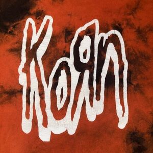 Gildan Tie-Dye Art Poster - Fiery Red and Deep Black korn numetal